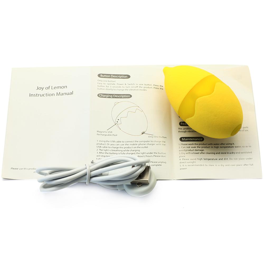 10 Speeds Rechargeable Silicone Lemon Vibrator with Tongue - Sexy.Delivery Sex Toys Delivery