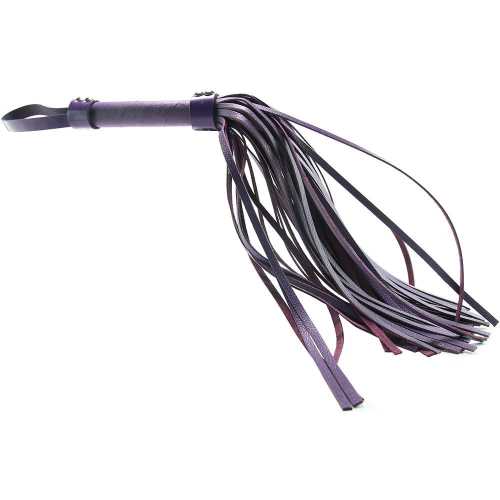 Leather Flogger in Purple - Sex Toys Vancouver Same Day Delivery