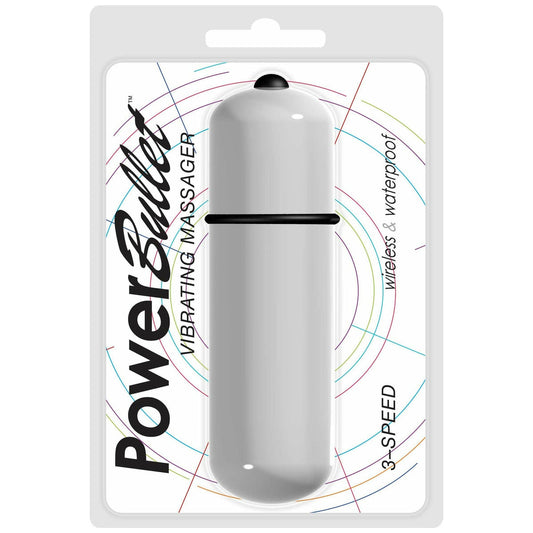 Power Bullet- 3-Speed 6-Inch Bullet Vibrator - Battery Operated- White