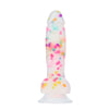 Pure Love® - Party Time Silicone Dildo With Suction Base – 7.5 In. – Frosted Confetti