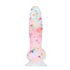 Pure Love® - Party Time Silicone Dildo With Suction Base – 7.5 In. – Frosted Confetti