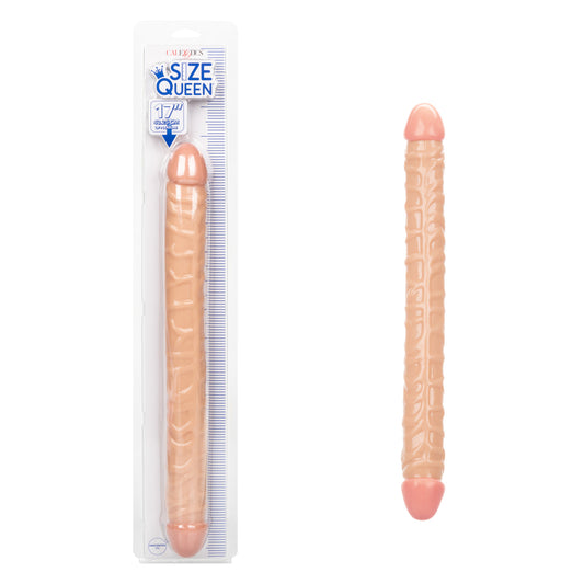 CalExotics® - Size Queen® - 17” Double-Ended Dildo – Ivory