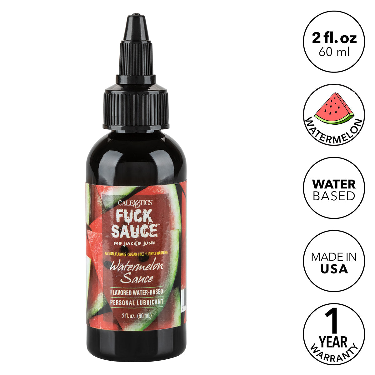 CalExotics® – Fuck Sauce – Water-Based Lubricant – Watermelon - 2oz/60ml