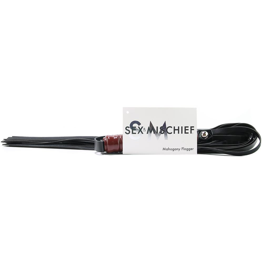 Sex & Mischief Mahogany Flogger - Sex Toys Vancouver Same Day Delivery