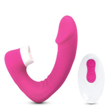 Load image into Gallery viewer, Remote Control Pink Color 9 Speeds Rechargeable Silicone Penis Vibrator with Tongue - Sexy.Delivery Sex Toys Delivery
