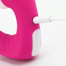 Load image into Gallery viewer, Remote Control Pink Color 9 Speeds Rechargeable Silicone Penis Vibrator with Tongue - Sexy.Delivery Sex Toys Delivery
