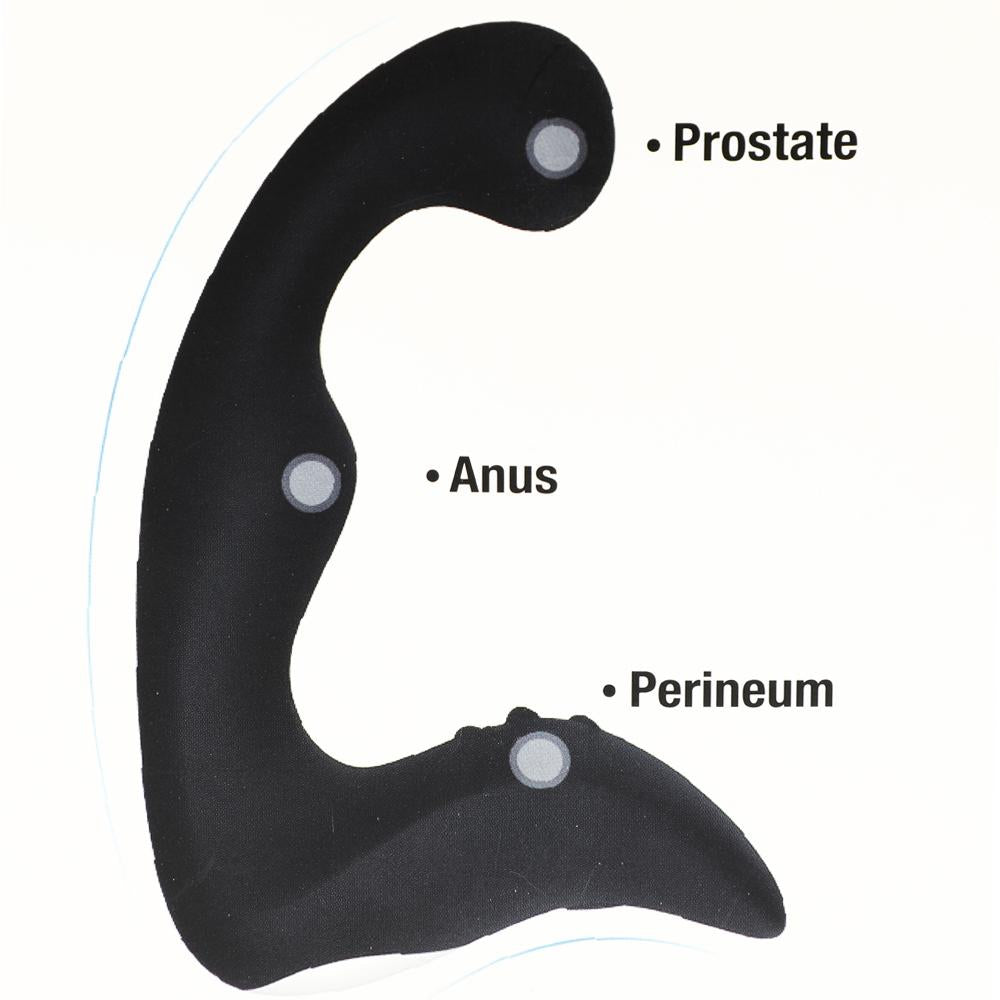 Remote Control 10-Speed Rechargeable Black Color Silicone Prostate Massager (Type III) - Sexy.Delivery Sex Toys Delivery