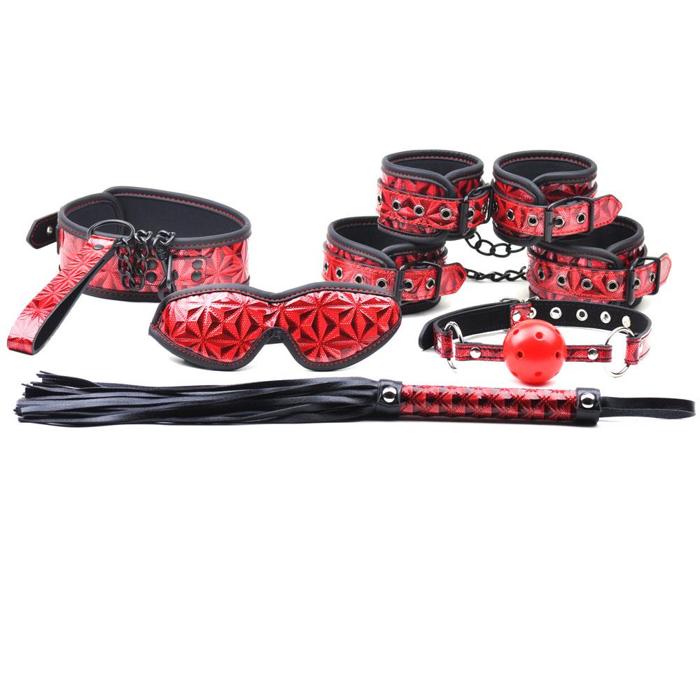 Red Color Embossed 6 Pcs SM Kit - Sexy.Delivery Sex Toys Delivery