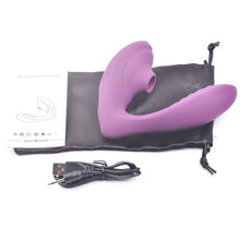 Load image into Gallery viewer, Dark Purple Color 10 Speeds Clitoral Sucking Stimulator and G-Spot Vibrator - Sexy.Delivery Sex Toys Delivery
