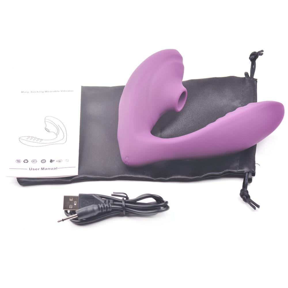 Dark Purple Color 10 Speeds Clitoral Sucking Stimulator and G-Spot Vibrator - Sexy.Delivery Sex Toys Delivery