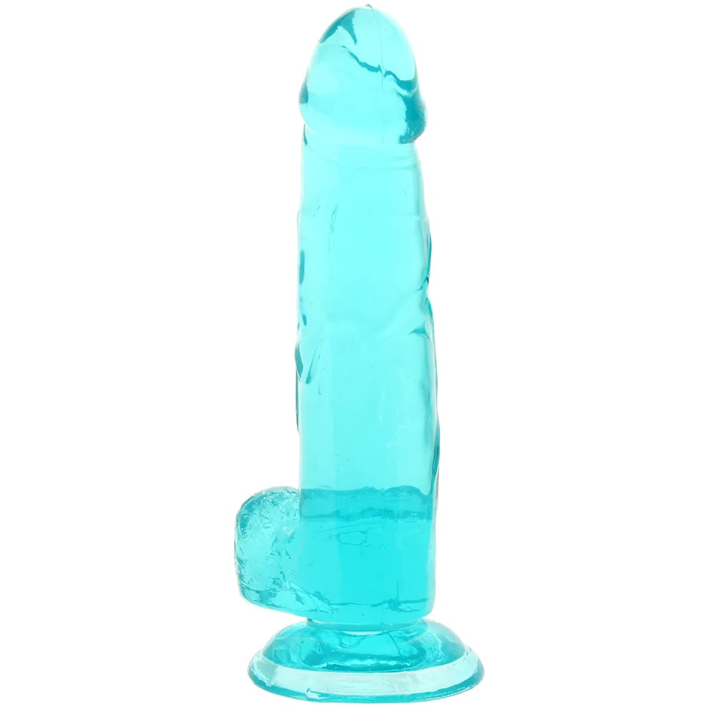 Size Queen 6 Inch Jelly Dildo in Teal