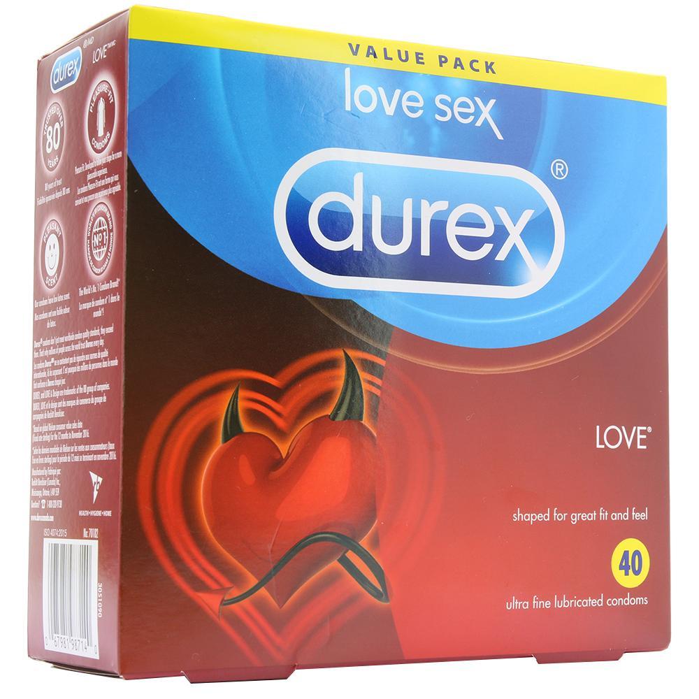 Durex Love Ultra Fine Lubricated Condoms 40 Pack - Sex Toys Vancouver Same Day Delivery