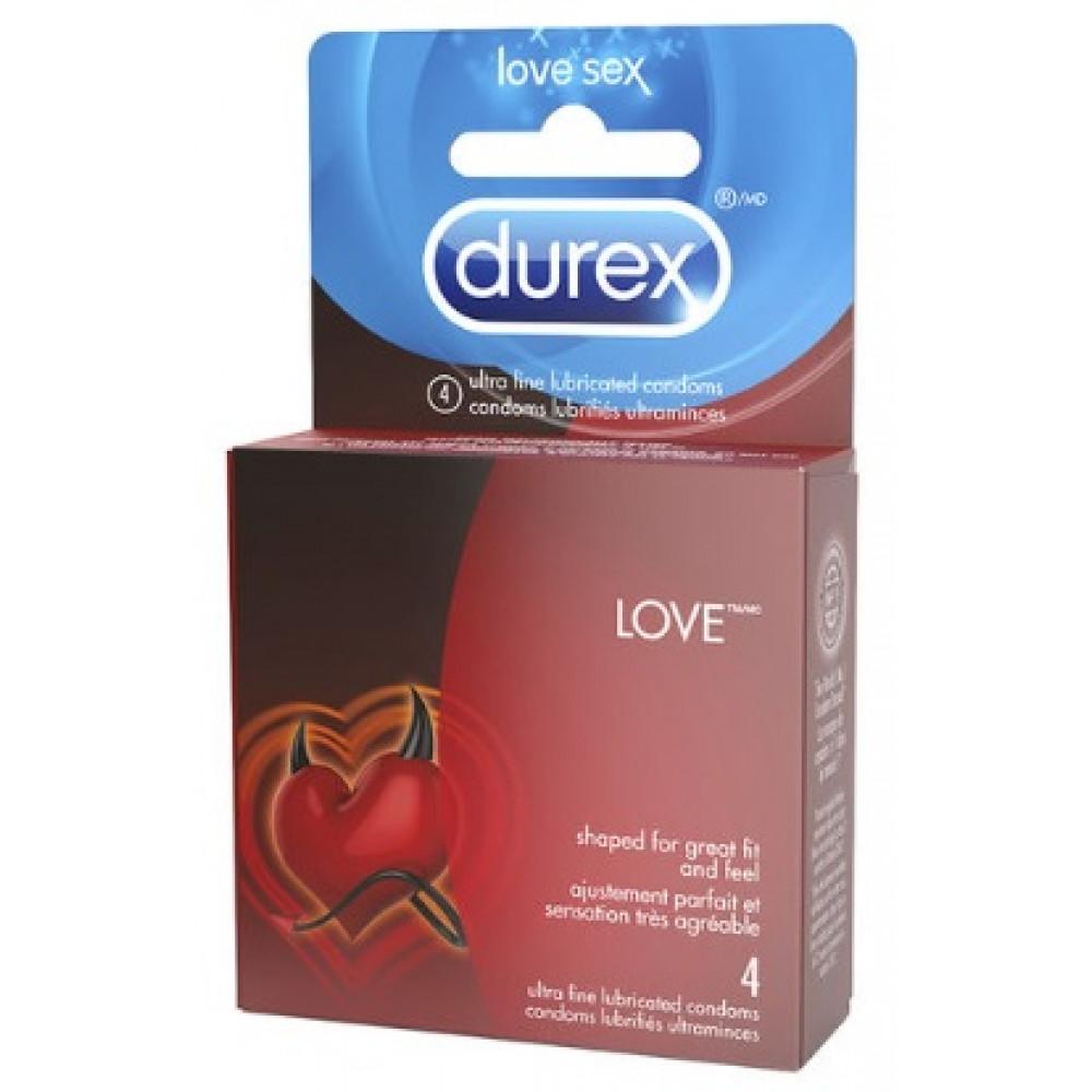 Love Lubricated Condoms in 4 Pack - Sex Toys Vancouver Same Day Delivery