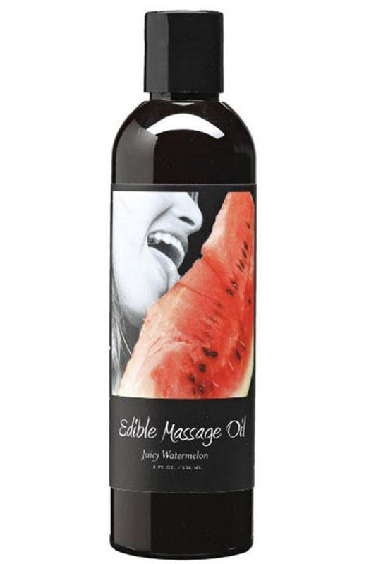 Edible Massage Oil 8oz/237ml in Juicy Watermelon - Sex Toys Vancouver Same Day Delivery