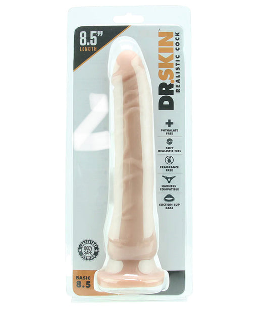 Dr. Skin Basic 8.5 Inch Realistic Cock in Beige