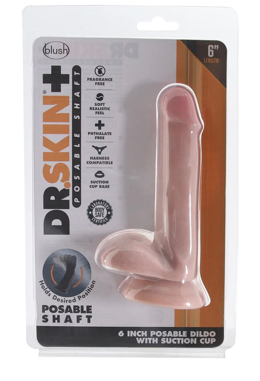 Dr. Skin Plus 6 Inch Posable Dildo in Vanilla