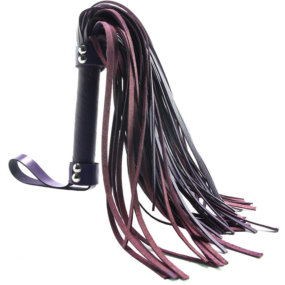 Leather Flogger in Purple - Sex Toys Vancouver Same Day Delivery