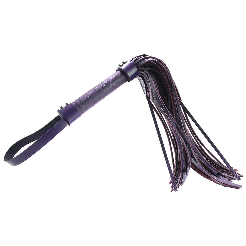 Leather Flogger in Purple - Sex Toys Vancouver Same Day Delivery
