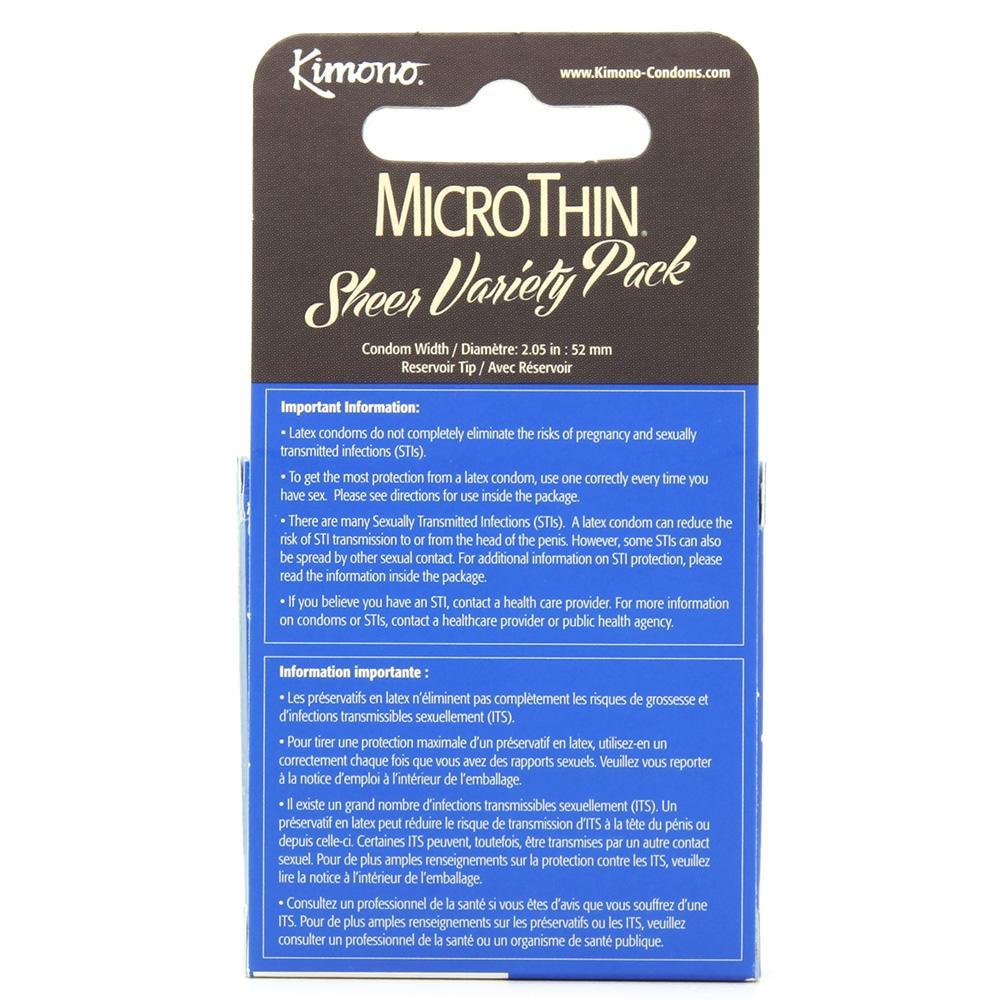 MicroThin Variety Pack Condoms in 3 Pack - Sex Toys Vancouver Same Day Delivery