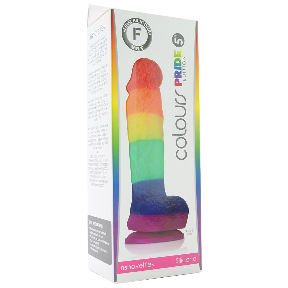 Colours Pride Edition 5 Inch Silicone Dildo in Rainbow - Sex Toys Vancouver Same Day Delivery