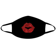 Load image into Gallery viewer, Pucker Up Red Glitter Kiss Face Mask - Sex Toys Vancouver Same Day Delivery
