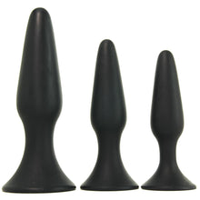 Load image into Gallery viewer, Silicone Anal Trainer Kit in Black - Sex Toys Vancouver Same Day Delivery
