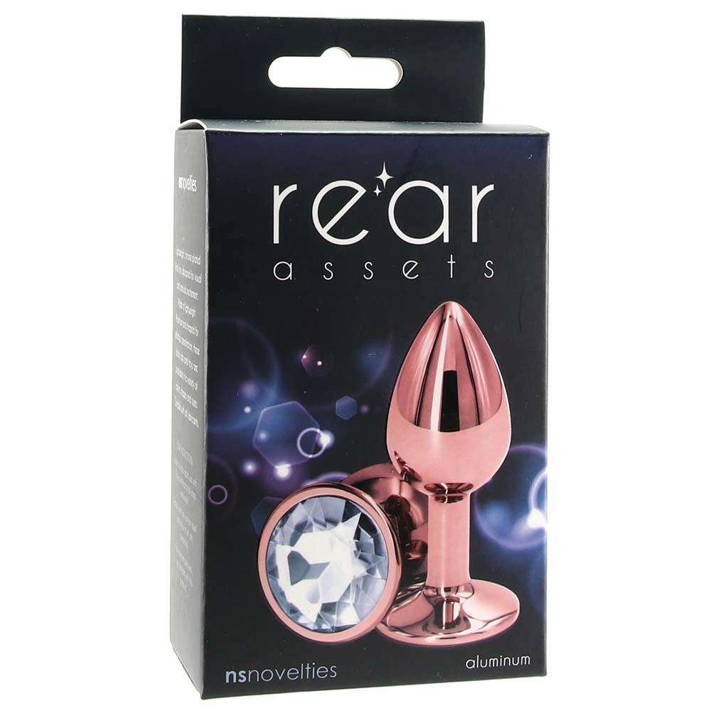 Small Aluminum Plug with Clear Gem in Silver - Sex Toys Vancouver Same Day Delivery